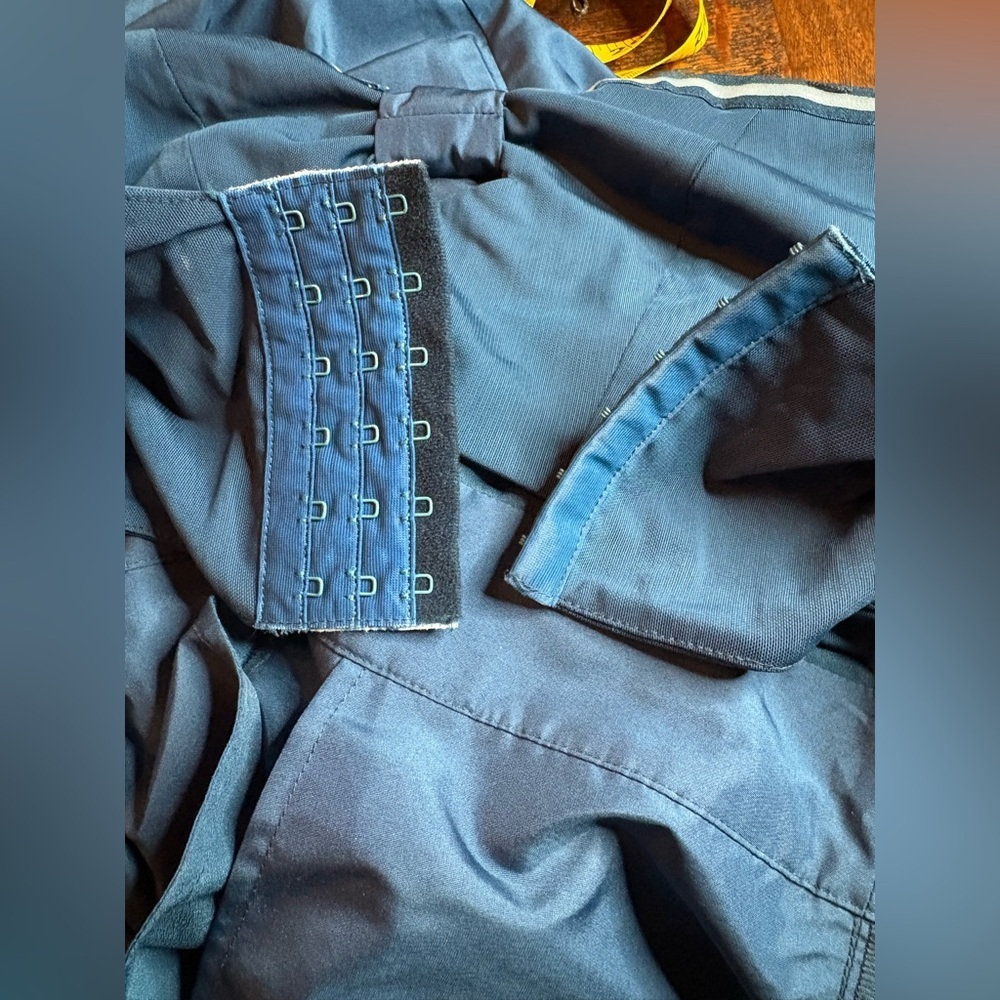 Self-Portrait Blue Taffeta Strapless Jumpsuit. Size 2 - Picture 11 of 12